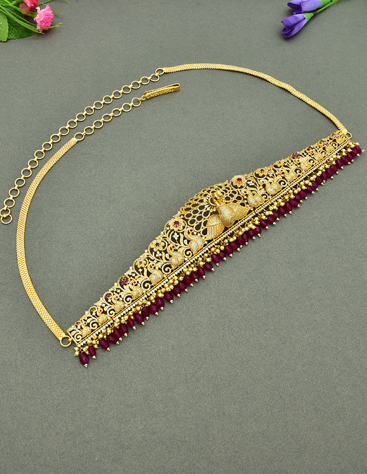 Designer Peacock Chain Waist Belt