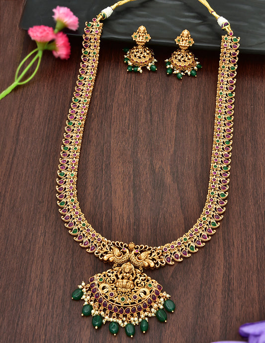 Designer Antique Lakshmi Devi Grand Wedding Long Haaram