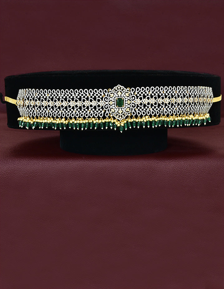 GJ Polish Zirconia Designer Chain Vaddanam