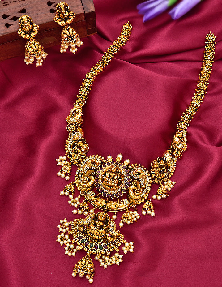 Antique Lakshmi Devi Long Haaram 128047