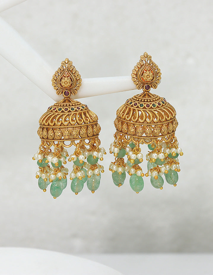 Designer Matt Kempu Royal Design Jhumka Earrings