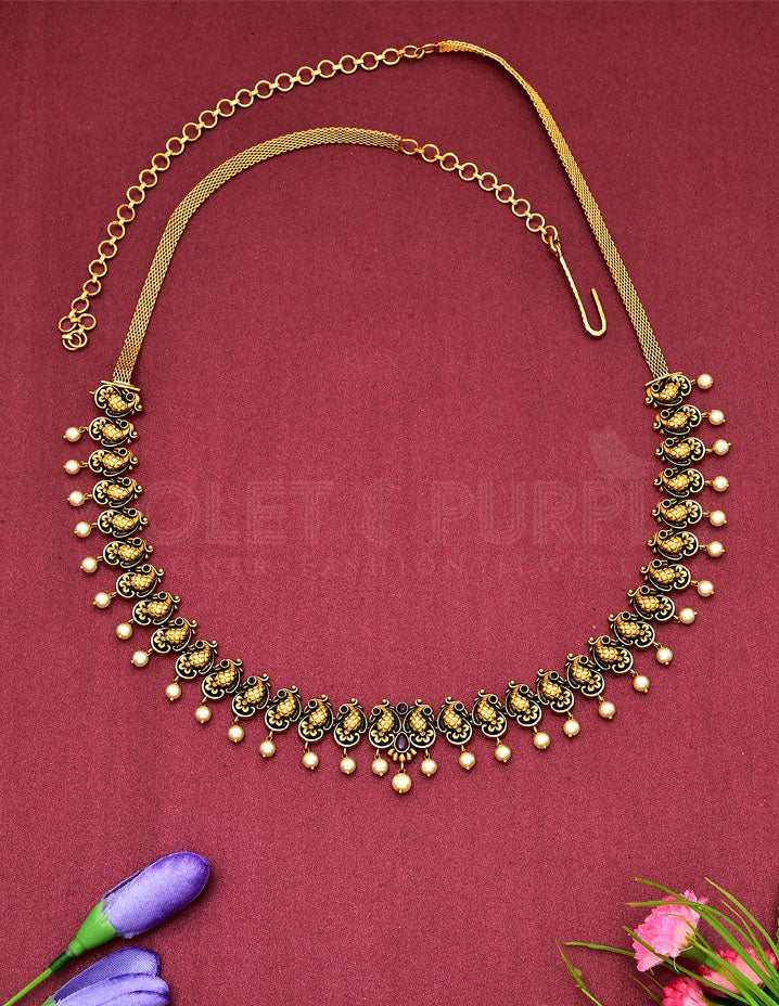 Antique Peacock Pattern Chain Vaddanam