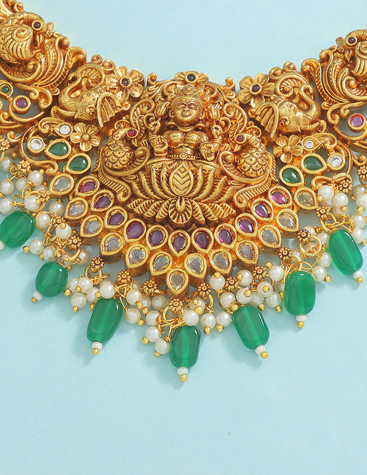 Designer Lakshmi Devi Necklace Set