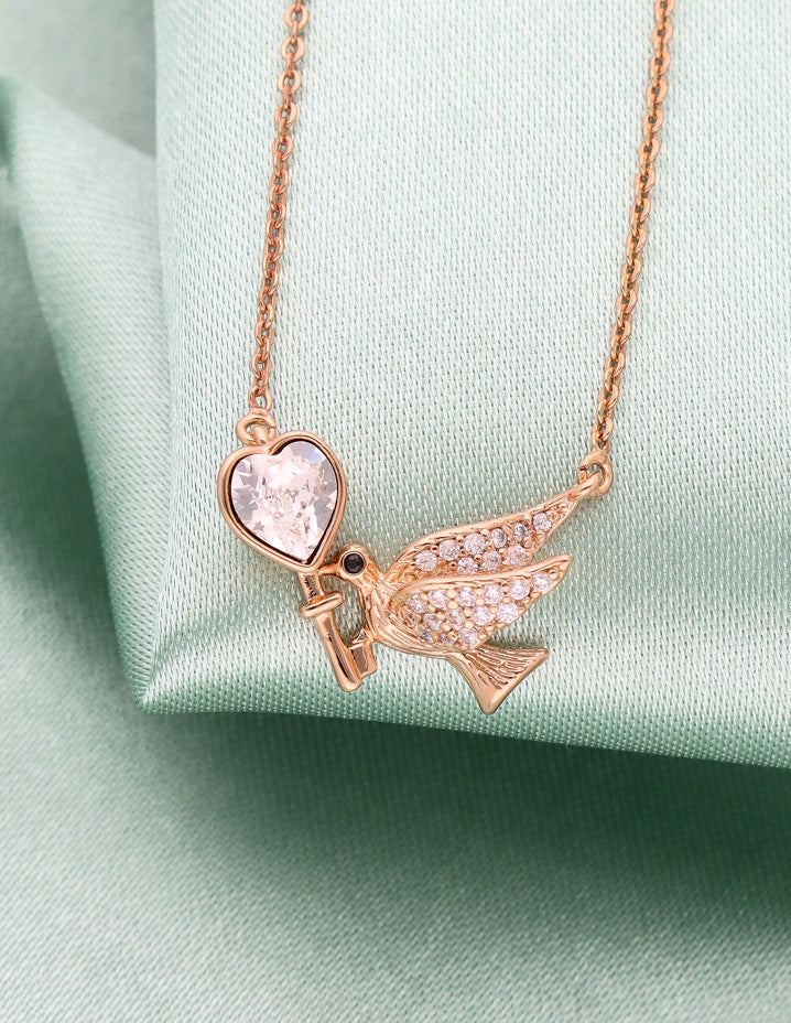 Swarovski Crystal Bird Chain Pendant