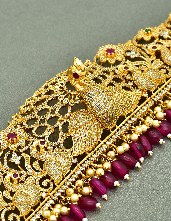 Designer Peacock Chain Waist Belt