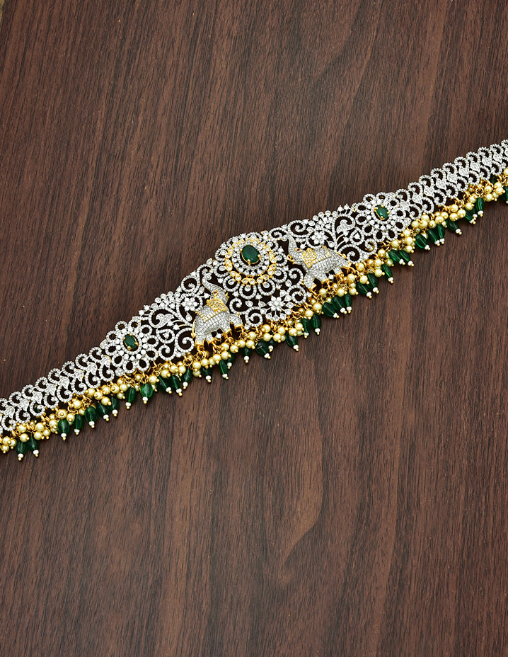GJ Polish Zirconia Designer Chain Vaddanam