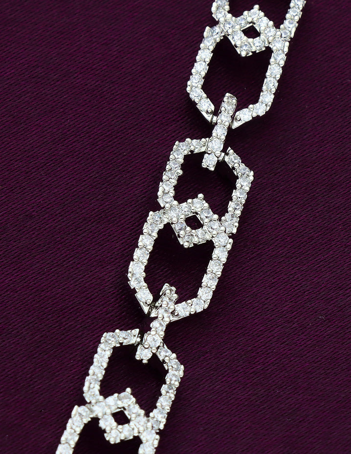 Zirconia Designer Chain Bracelet