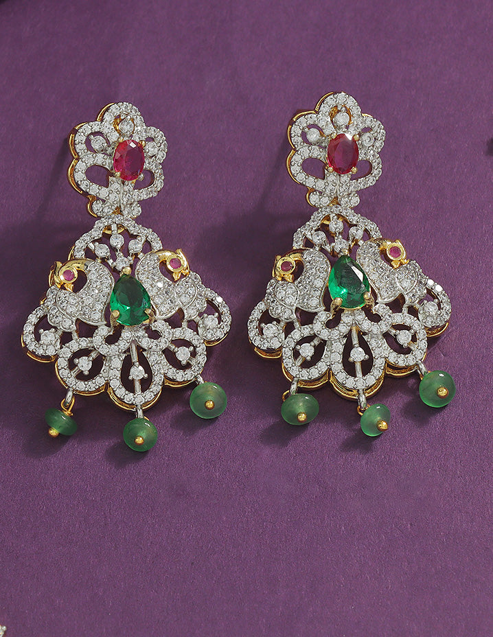 Designer GJ Polish Zirconia Necklace Set
