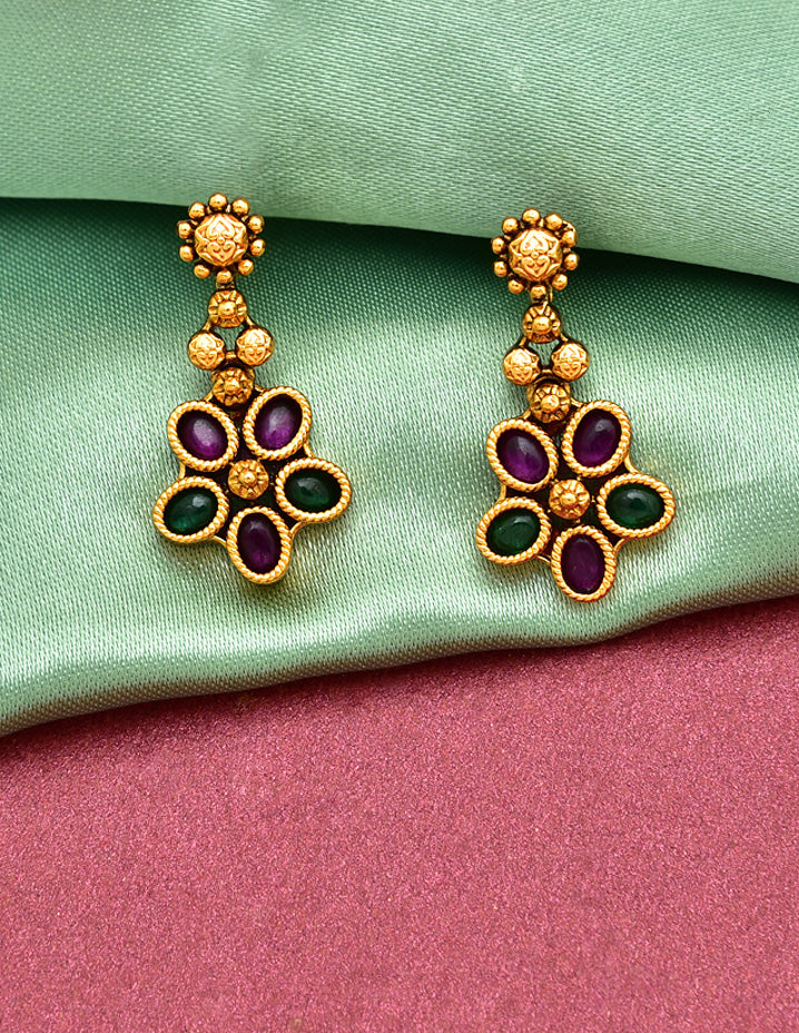Antique Kempu Necklace Set