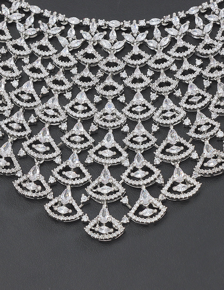 Designer Zirconia Bridal Necklace Set