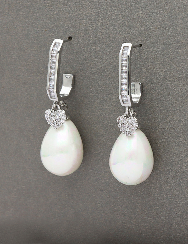 Zirconia Beads Drop Earrings