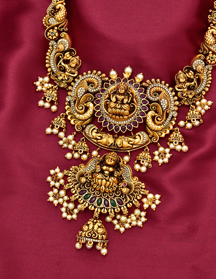 Antique Lakshmi Devi Long Haaram 128047