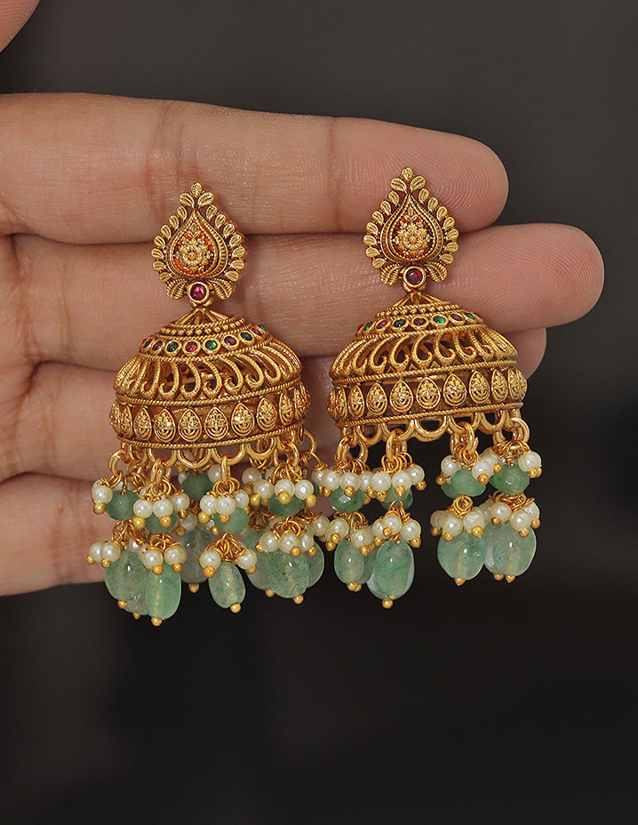 Designer Matt Kempu Royal Design Jhumka Earrings