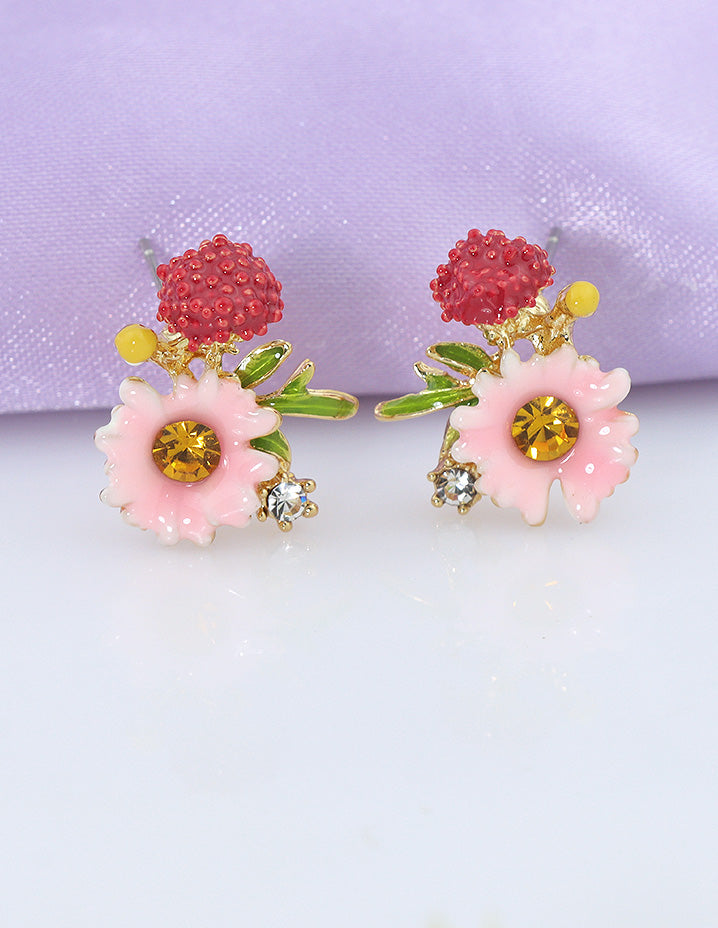 Designer Ceramic Earrings and Brooch Combo