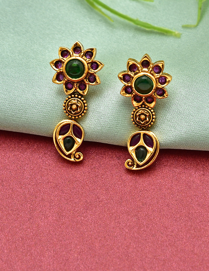 Antique Kempu Necklace Set 127902