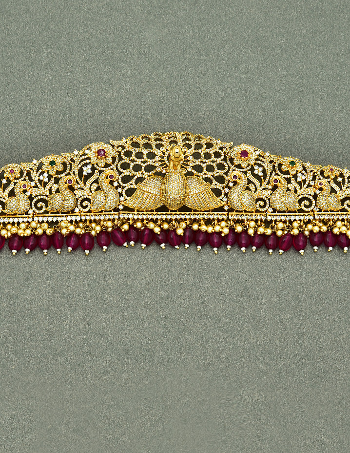Designer Peacock Chain Waist Belt