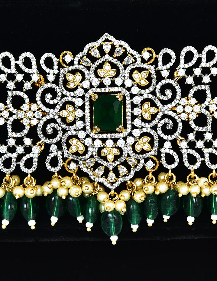 GJ Polish Zirconia Designer Chain Vaddanam