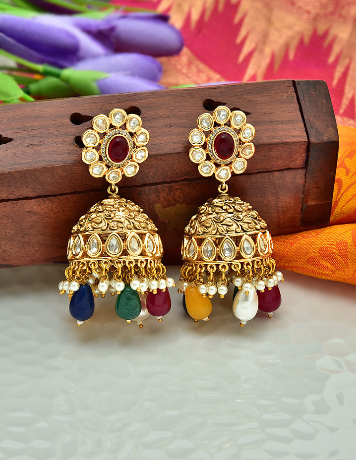 Navaratna Beads Chain Pendant Set