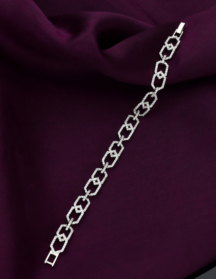 Zirconia Designer Chain Bracelet