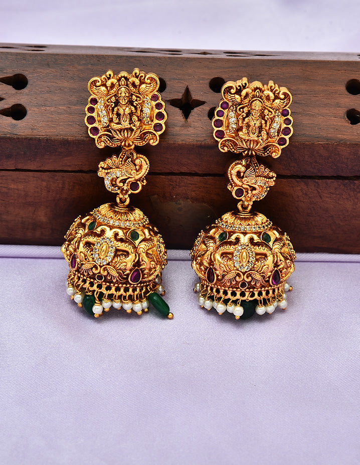 Designer Kempu Lakshmi Devi Pendant Set