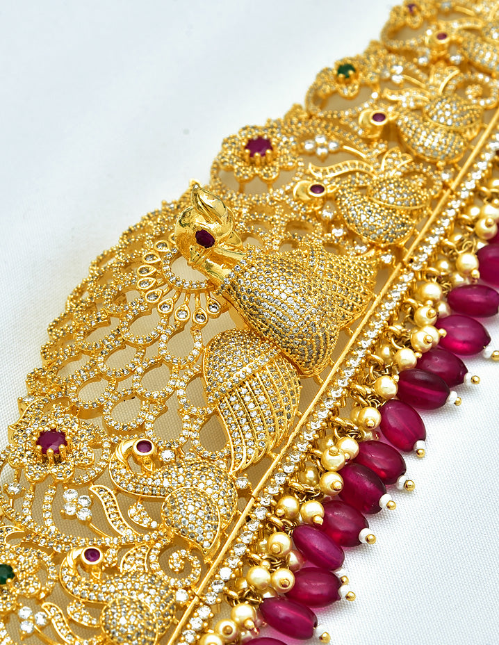 Designer Peacock Chain Waist Belt
