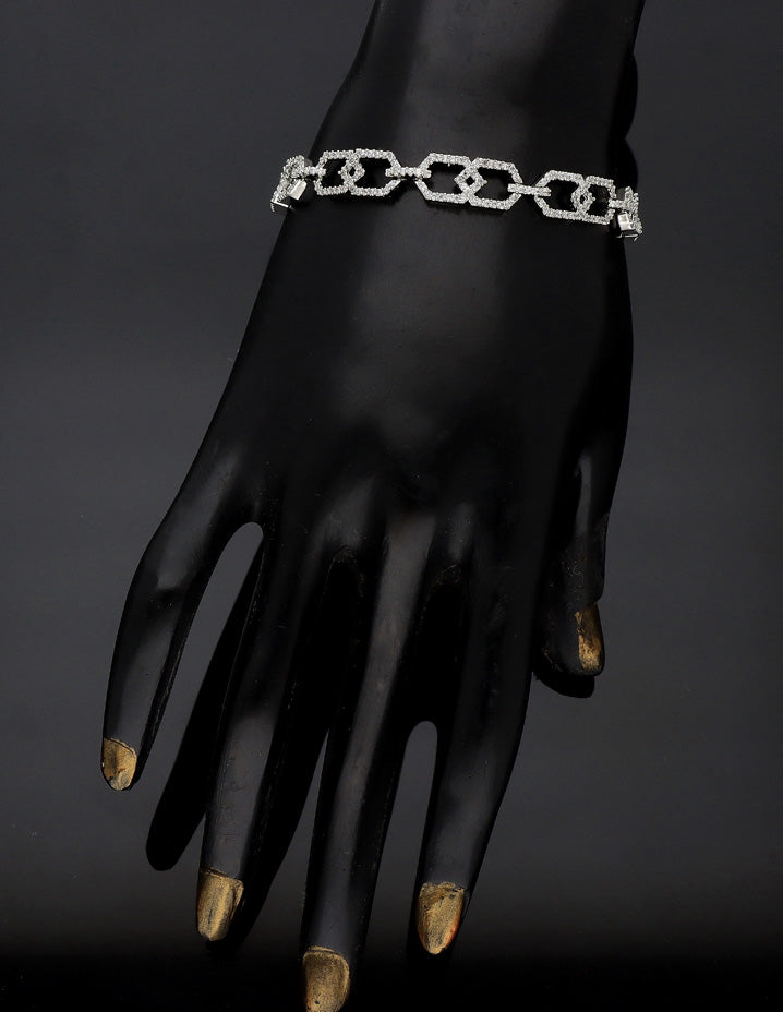 Zirconia Designer Chain Bracelet