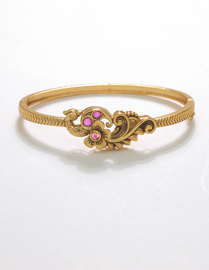 Designer Floral Gold Polish Bracelet