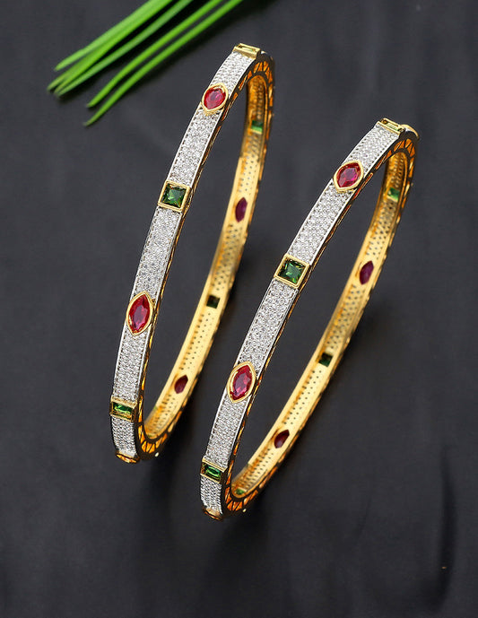 Designer Zirconia GJ Plated Bangles
