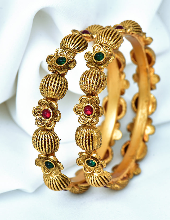 Antique Kempu Matt Baby Bangles zbgl10926