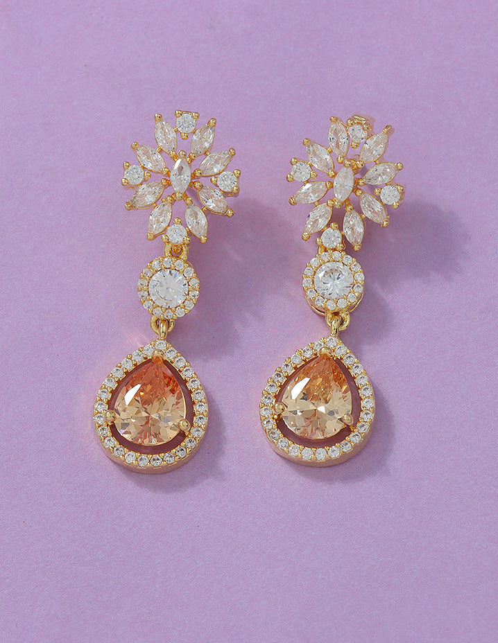 Designer Zirconia Floral Elegance Necklace Set