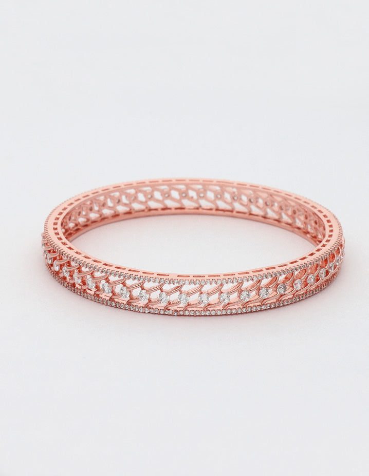 Zircon Kada Bangle zbgl10872/Rose Gold