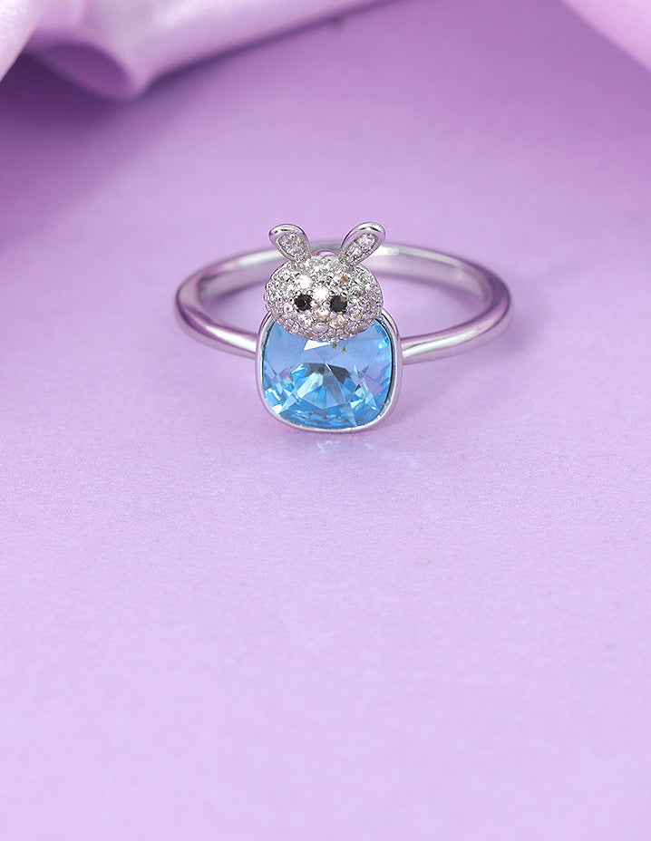 Designer Zirconia Crystal Charm Finger Ring