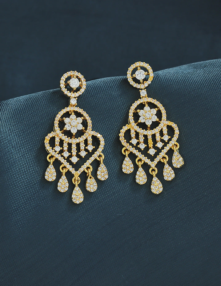 Designer Zirconia Diamond Dream Dangler Earrings