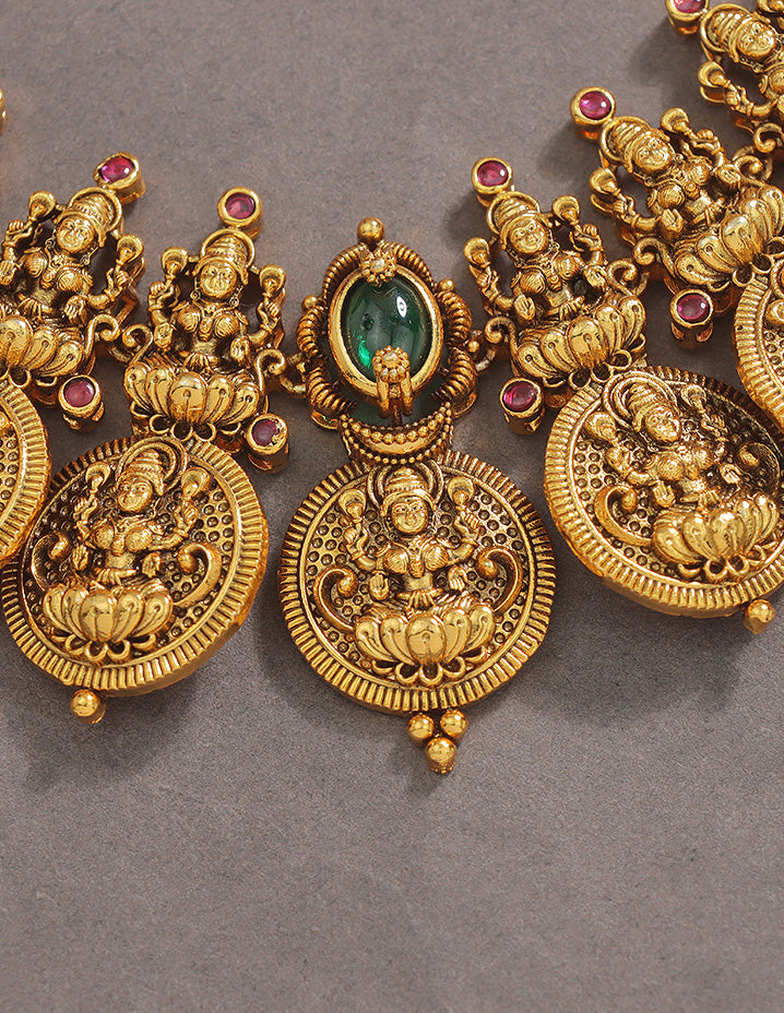 Designer Matt Lakshmi Kasula Necklace Set