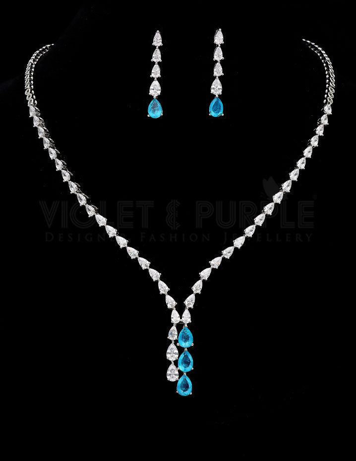 Stylish Zircon Necklace Set
