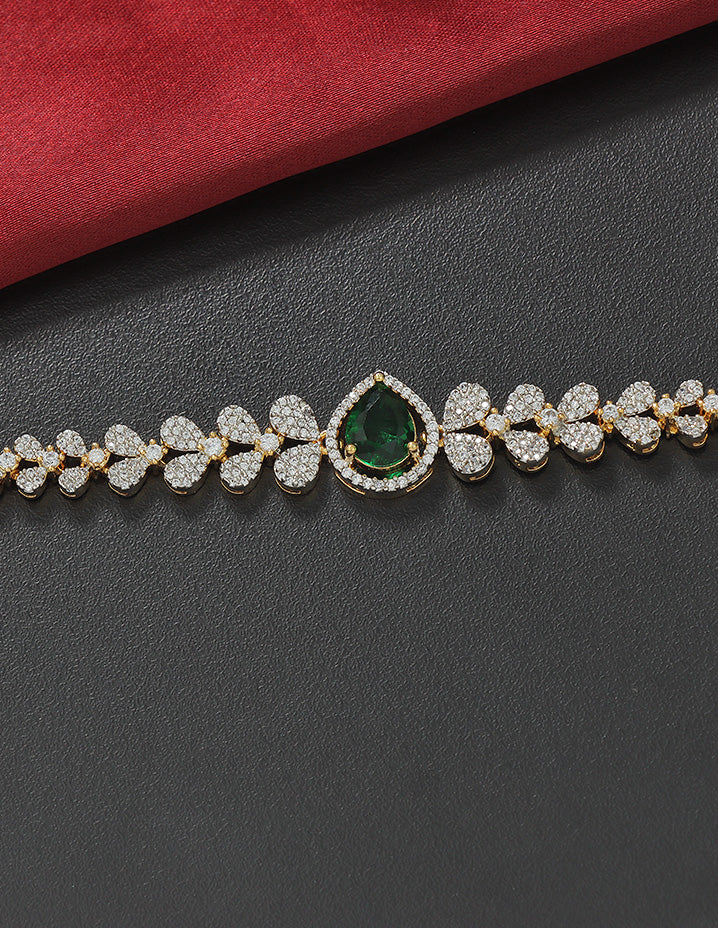 Designer GJ Polish Zirconia Chain Vaddanam