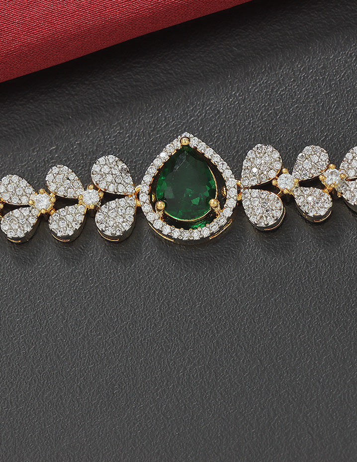 Designer GJ Polish Zirconia Chain Vaddanam