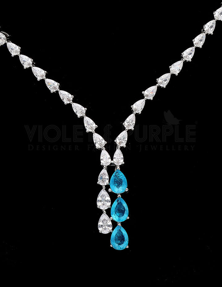 Stylish Zircon Necklace Set