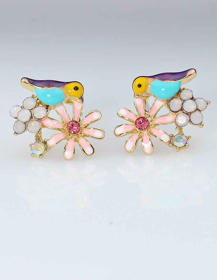 Designer Ceramic and Zirconia Earrings Combo