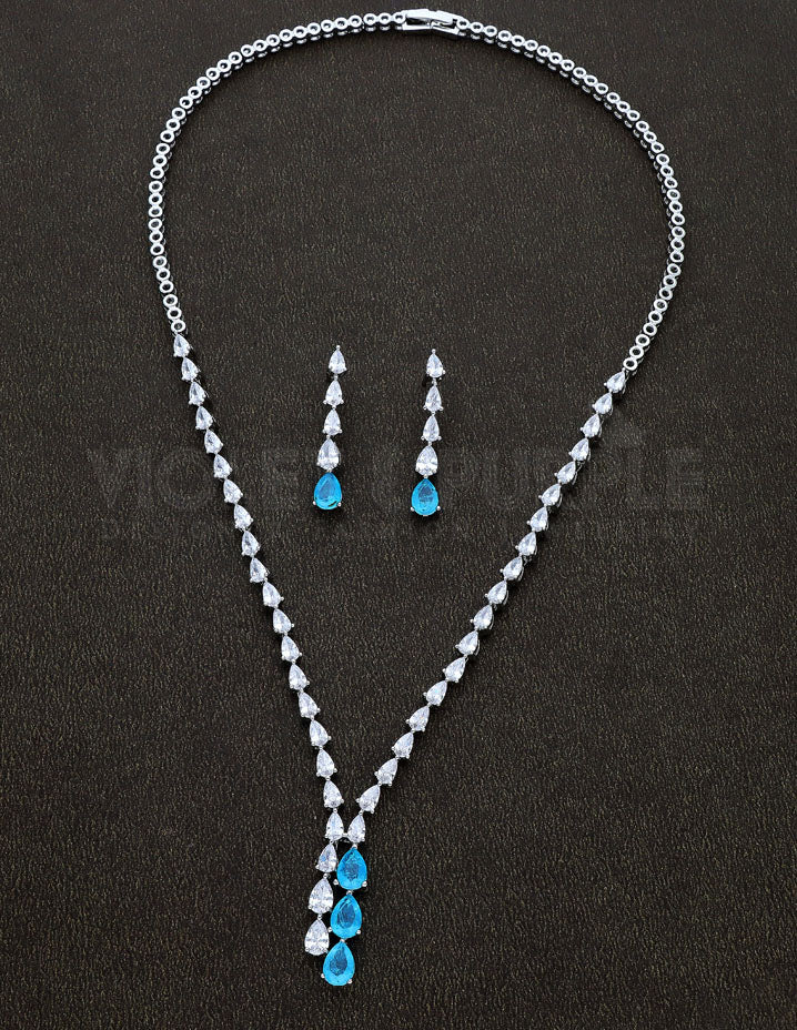 Stylish Zircon Necklace Set
