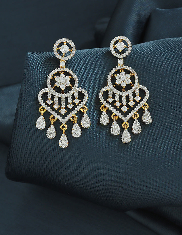 Designer Zirconia Diamond Dream Dangler Earrings