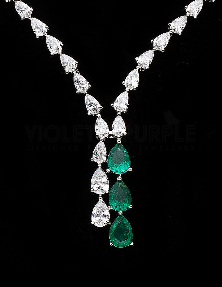 Stylish Zircon Necklace Set