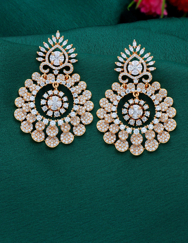 Artsy Zirconia Fractal Earrings