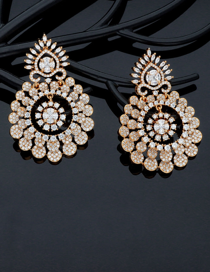 Artsy Zirconia Fractal Earrings