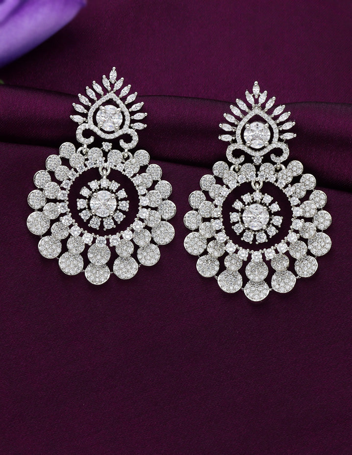Artsy Zirconia Fractal Earrings