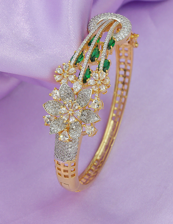 Designer Zirconia GJ Emerald Bloom Bracelet