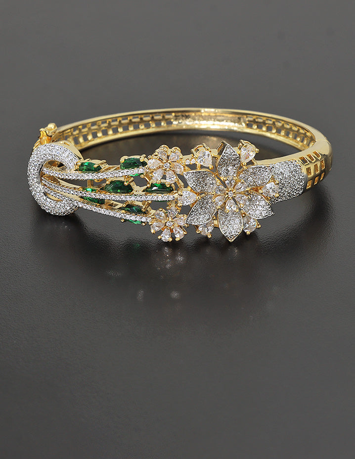 Designer Zirconia GJ Emerald Bloom Bracelet