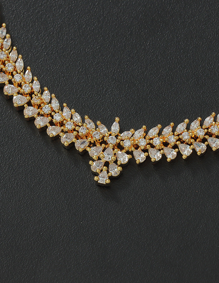 Designer Zirconia Crystal Elegance Necklace Set