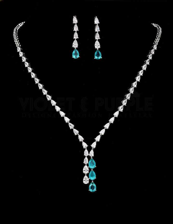 Stylish Zircon Necklace Set