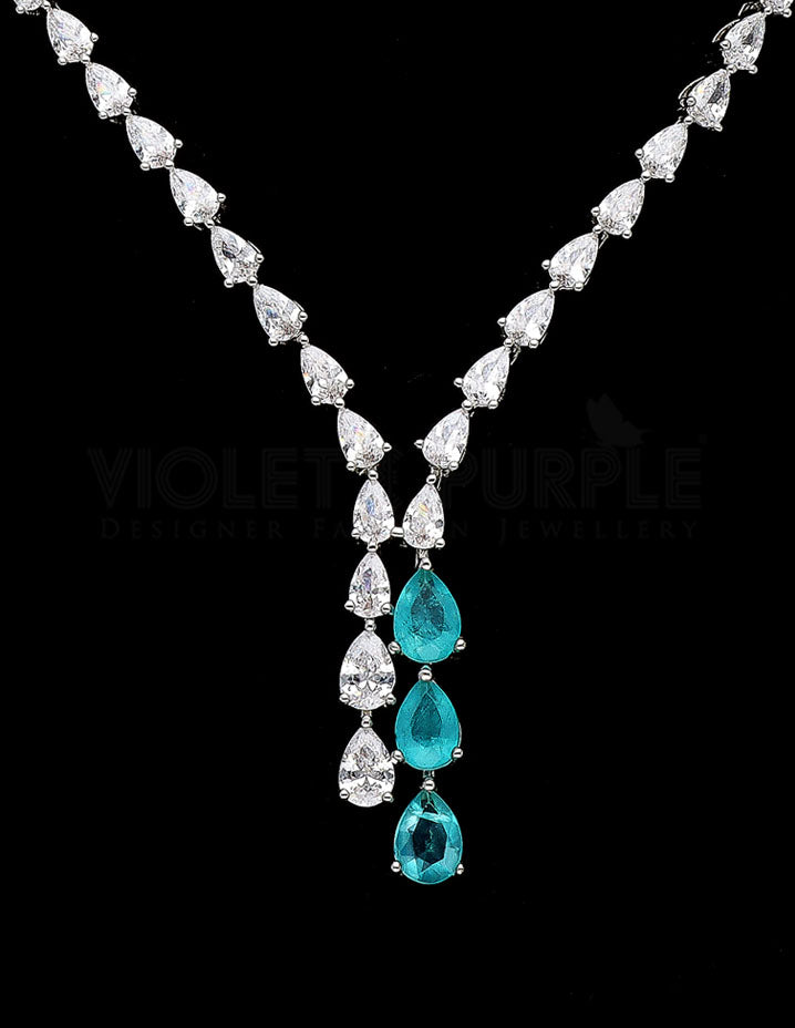 Stylish Zircon Necklace Set